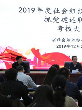 省社会组织综合党委召开直属社会组织党组织书记抓党建工作述职评议考核大会